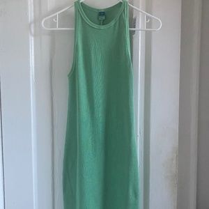 Old Navy Green Ribbed Bodycon Dress